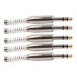 5 PCS 6.35mm Metal Audio Plug Stereo Microphone Cord Plug - Microphone Audio Cable & Connector by PMC TechLife | Online Shopping South Africa | PMC TechLife | Buy Now Pay Later Mobicred
