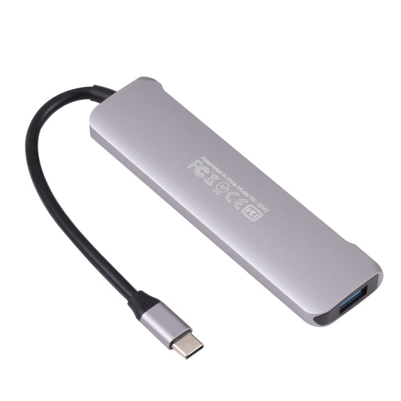 6 In 1 Multi-function Type-C / USB-C Adapter Docking Station