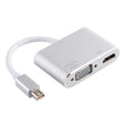 2 in 1 4Kx2K Mini DisplayPort to VGA & HDMI Adapter (Silver) - free shipping - PMC TechLife - Order now!