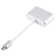 2 in 1 4Kx2K Mini DisplayPort to VGA & HDMI Adapter (Silver)