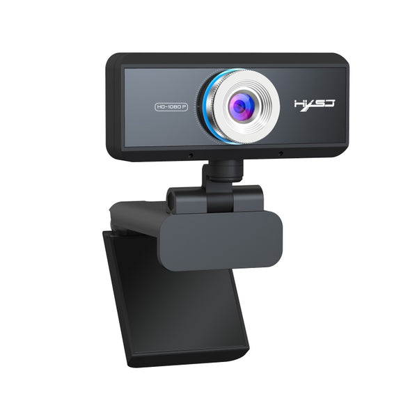 HXSJ S4 1080P Adjustable 180 Degree HD Manual Focus Video Webcam PC Camera with Microphone(Black)