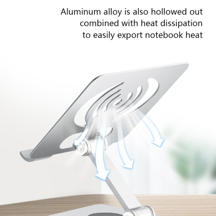 L-14 Aluminum Alloy Foldable Rotating Laptop/Tablet Stand(Silver)