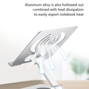 L-14 Aluminum Alloy Foldable Rotating Laptop/Tablet Stand(Silver)