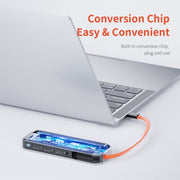 ROCK TR01 10 In 1 Type-C / USB-C to HDMI + VGA Multifunctional Extension HUB Adapter(Silver)