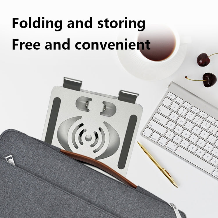 L-13 Aluminum Alloy Foldable Rotating Laptop/Tablet Stand (Silver)
