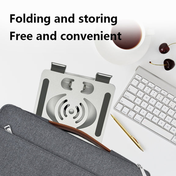 L-13 Aluminum Alloy Foldable Rotating Laptop/Tablet Stand (Silver)
