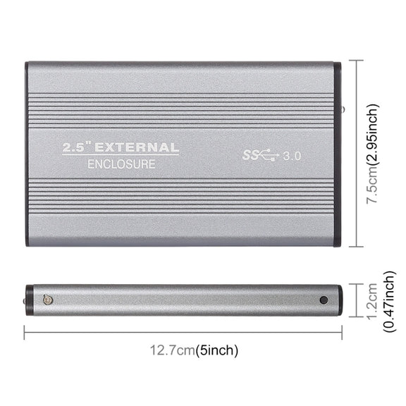 Richwell SATA R2-SATA-2TB 2TB 2.5 inch USB3.0 Super Speed Interface Mobile Hard Disk Drive(Grey)