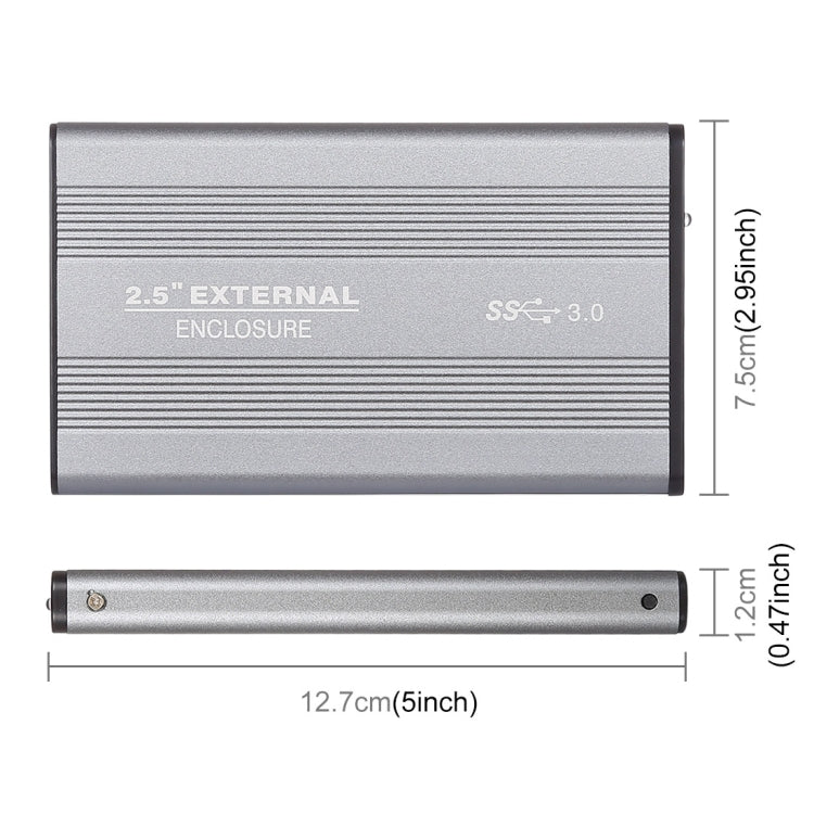Richwell SATA R2-SATA-2TB 2TB 2.5 inch USB3.0 Super Speed Interface Mobile Hard Disk Drive(Grey)