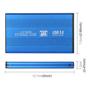 Richwell SATA R2-SATA-2TB 2TB 2.5 inch USB3.0 Super Speed Interface Mobile Hard Disk Drive(Blue)