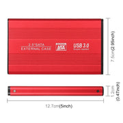 Richwell SATA R2-SATA-2TB 2TB 2.5 inch USB3.0 Super Speed Interface Mobile Hard Disk Drive(Red)