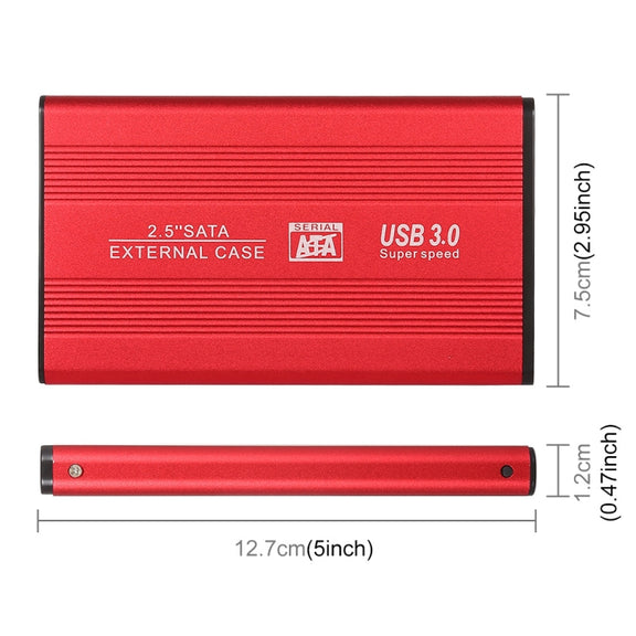 Richwell SATA R2-SATA-2TB 2TB 2.5 inch USB3.0 Super Speed Interface Mobile Hard Disk Drive(Red)