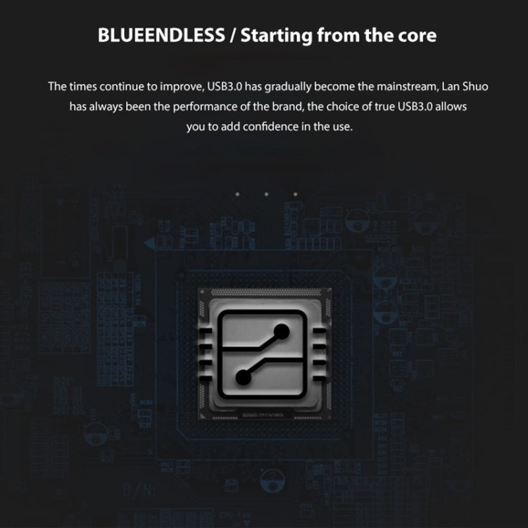 Blueendless U23Q SATA 2.5 inch Micro B Interface HDD Enclosure with USB-C / Type-C to USB-C / Type-C Cable, Support Thickness: 1cm or less
