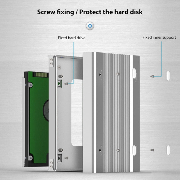 Blueendless U23Q SATA 2.5 inch Micro B Interface HDD Enclosure with USB-C / Type-C to USB 3.0 Cable, Support Thickness: 1cm or less