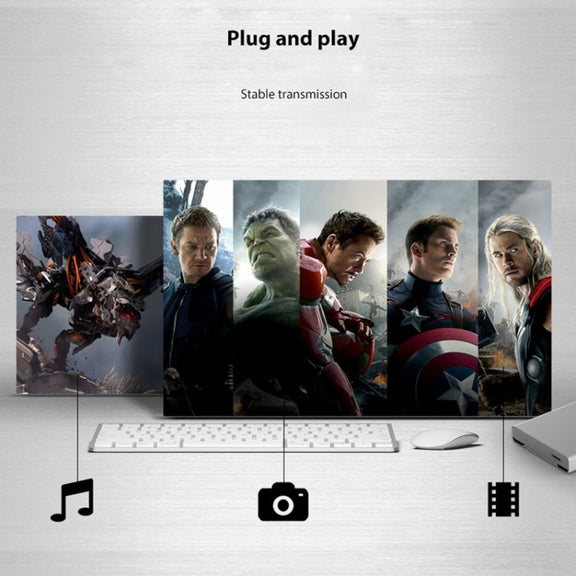 Blueendless U23Q SATA 2.5 inch Micro B Interface HDD Enclosure with USB-C / Type-C to USB 3.0 Cable, Support Thickness: 1cm or less