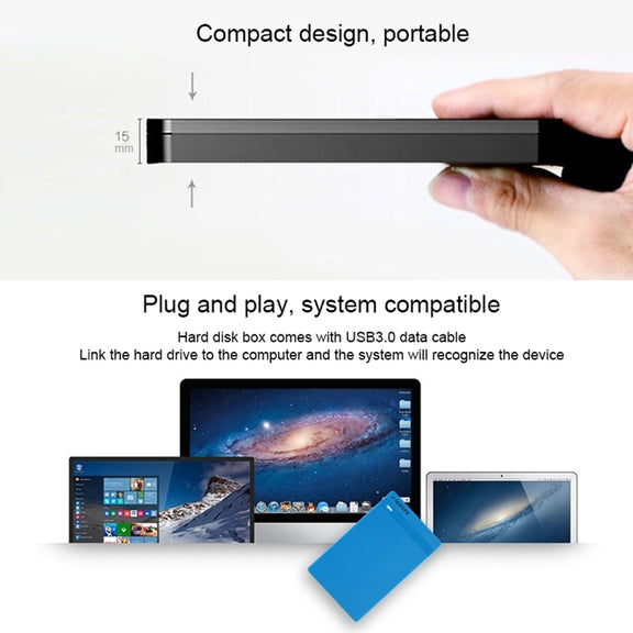 SEATAY HD213 Tool Free Screwless SATA 2.5 inch USB 3.0 Interface HDD Enclosure, The Maximum Support Capacity: 2TB(White)