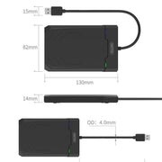 UNITEK SATA 2.5 inch USB 3.0 Interface HDD Enclosure, Length: 30cm