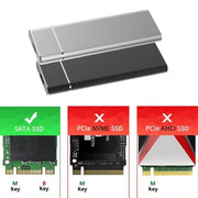 M.2 NGFF to USB-C / Type-C USB 3.1 Interface Aluminum Alloy SSD Enclosure(Black)