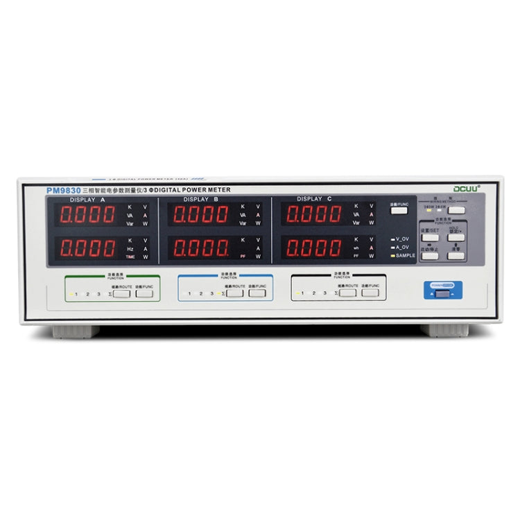 DCUU PM9830 500V 40A Three Phase Digital AC Voltage Current Power Factor & Power Meter (US Plug)