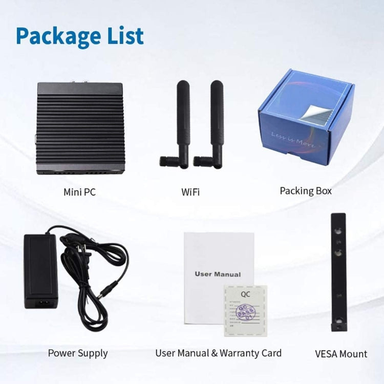 K660G4 Windows and Linux System Mini PC without Memory & SSD & WiFi, Intel Celeron Processor N2840 Quad-Core 2M Cache,1.83GHz, up to 2.25GHz
