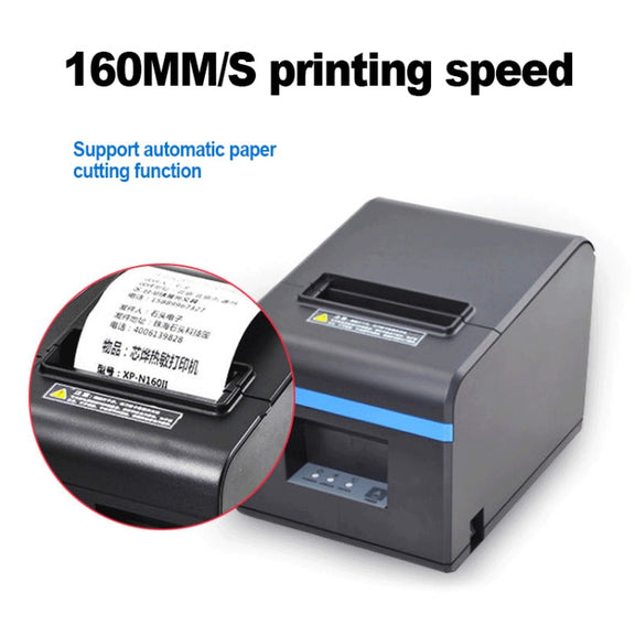 Xprinter N160II USB+Bluetooth Interface 80mm 160mm/s Automatic Thermal Receipt Printer, UK Plug