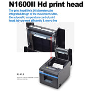 Xprinter N160II USB+Bluetooth Interface 80mm 160mm/s Automatic Thermal Receipt Printer, UK Plug