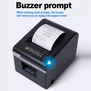 Xprinter N160II USB+Bluetooth Interface 80mm 160mm/s Automatic Thermal Receipt Printer, US Plug