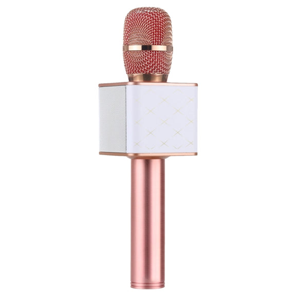 SDRD SD-08 Double Speakers High Sound Quality Handheld KTV Karaoke Recording Bluetooth Wireless Condenser Microphone(Rose Gold)