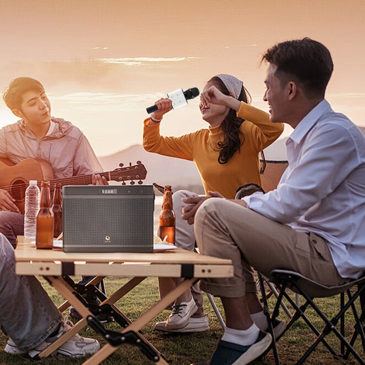 SDRD SD-08 Double Speakers High Sound Quality Handheld KTV Karaoke Recording Bluetooth Wireless Condenser Microphone(Rose Gold)