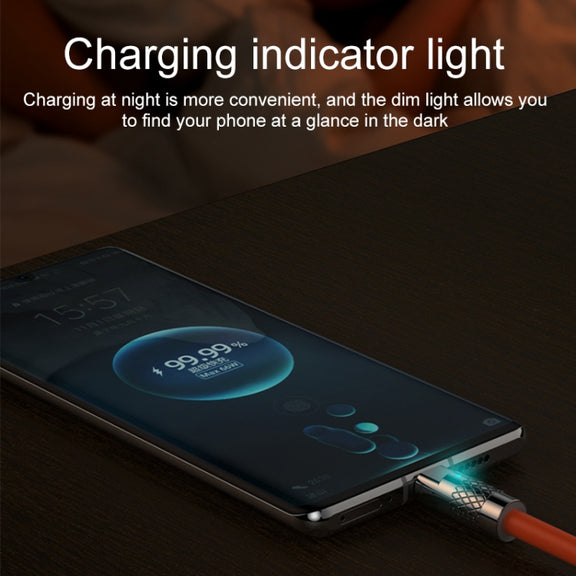 Mech Series 6A 120W USB to USB-C / Type-C Metal Plug Silicone Fast Charging Data Cable, Length: 1.8m(Blue)