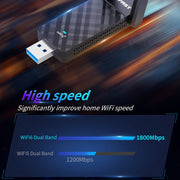 COMFAST CF-952AX V2 1800Mbps Dual Band Wireless Network Card WiFi6 USB Adapter