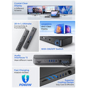 ORICO DKA20-BK-BP 10Gbps 20 in 1 Type-C 3.0 HUB Docking Station(EU Plug)