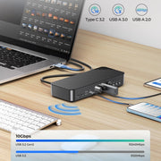 ORICO DKA20-BK-BP 10Gbps 20 in 1 Type-C 3.0 HUB Docking Station (US Plug)