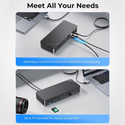 ORICO DKA20-BK-BP 10Gbps 20 in 1 Type-C 3.0 HUB Docking Station (US Plug)