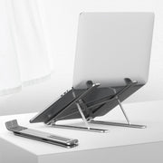 Portable Adjustable Laptop Stand Desktop Lifting Height Increase Rack Folding Heat Dissipation Holder, Style: Ordinary(Silver)