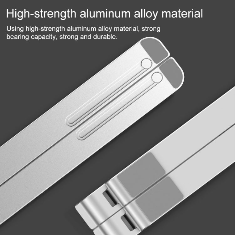 Portable Adjustable Laptop Stand Desktop Lifting Height Increase Rack Folding Heat Dissipation Holder, Style: Ordinary(Silver)