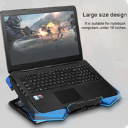 dual USB Ports Five-core Radiator Notebook Computer  Holder (Red)