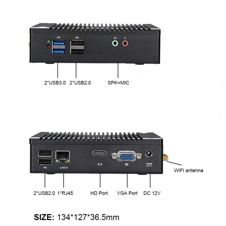 K620D Windows (Not Include XP) & Linux Mini PC without Memory and Hard Disk, Intel Celeron N2840 Dual Core 4 Threads, up to 2.0GHz