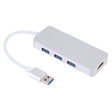 4 in 1 USB 3.0 to 3 x USB 3.0 + HDMI Adapter(Silver) - USB 3.0 HUB by PMC TechLife | Online Shopping South Africa | PMC TechLife | Buy Now Pay Later Mobicred