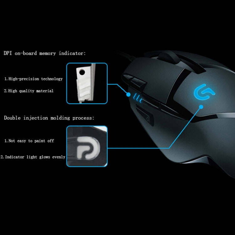 Logitech G402 USB Interface 8-keys 4000DPI Five-speed Adjustable High-speed Tracking Wired Optical Gaming Mouse, Length: 2m (Black)