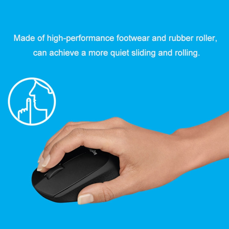 Logitech M330 Wireless Optical Mute Mouse with Micro USB Receiver (Grey)