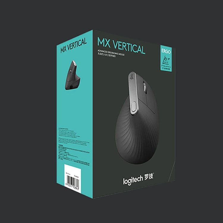 Logitech MX Vertical 4000DPI USB-C / Type-C + Unifying + Bluetooth Three-mode Ergonomic Wireless Vertical Optical Mouse (Black)