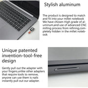 BASEQI Hidden Aluminum Alloy SD Card Case for Xiaomi Pro 15.6 inch MX150 Laptop