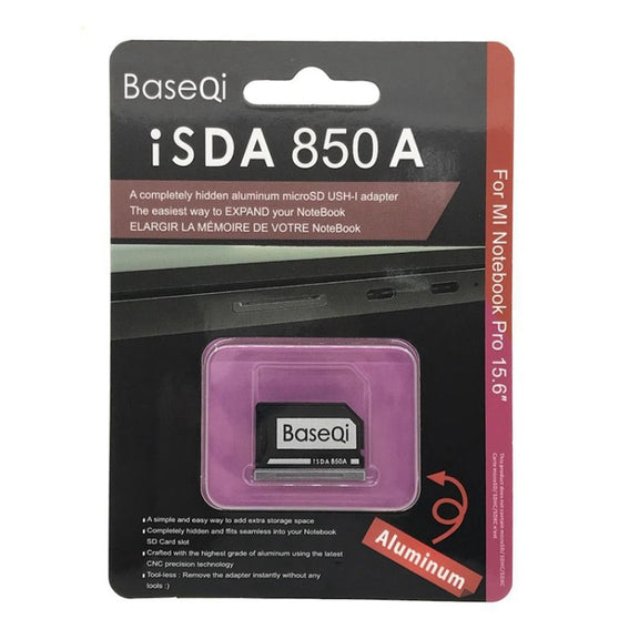 BASEQI Hidden Aluminum Alloy SD Card Case for Xiaomi Pro 15.6 inch GTX1060 Laptop
