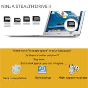 BASEQI Hidden Aluminum Alloy SD Card Case for MacBook Air 13.3 inch Laptops