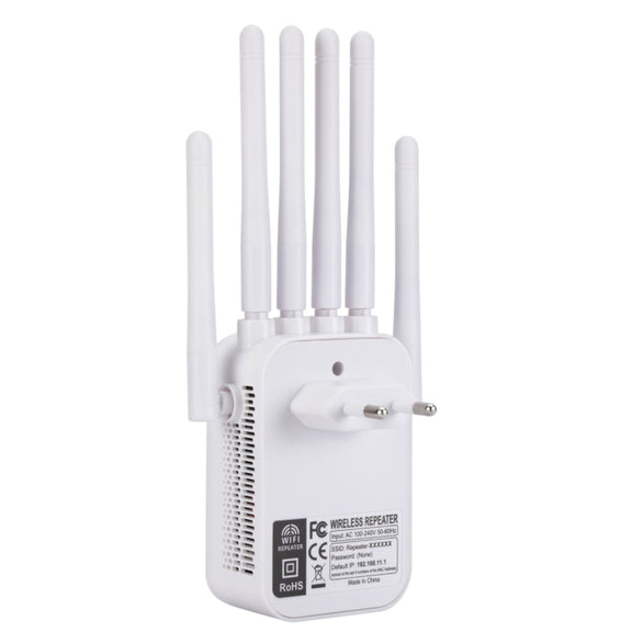 SM-011 Six-antenna 1200M Repeater WiFi Wireless Router (US Plug)
