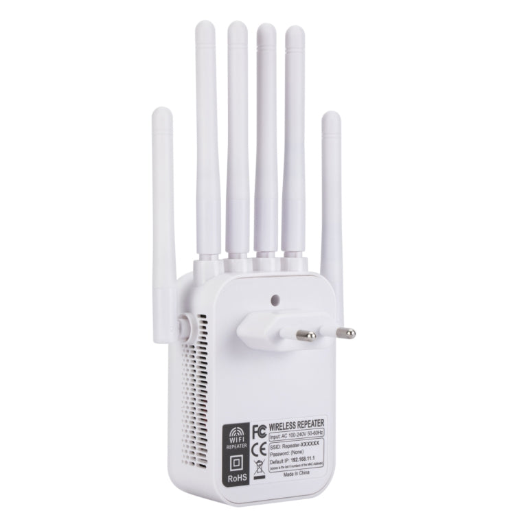 SM-011 Six-antenna 1200M Repeater WiFi Wireless Router (EU Plug)