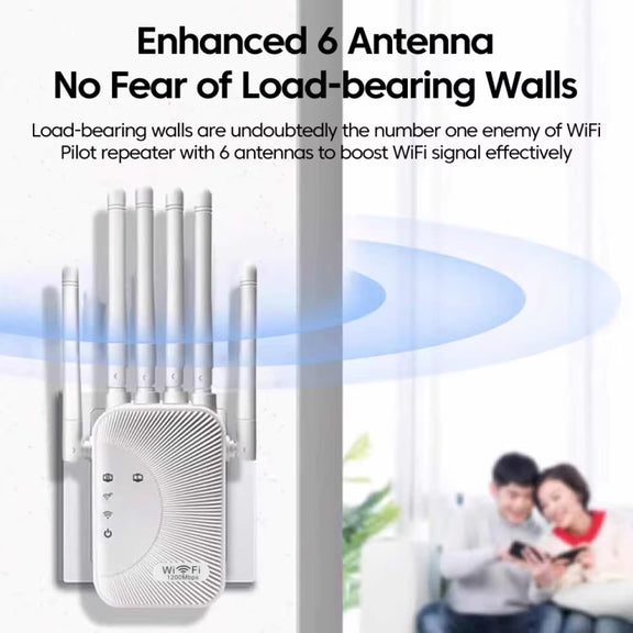 SM-011 Six-antenna 1200M Repeater WiFi Wireless Router (US Plug)