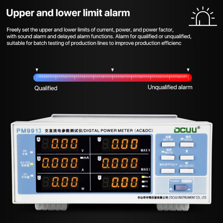 DCUU PM9913 Intelligent Electrical Parameters Measuring Instrument(EU Plug)