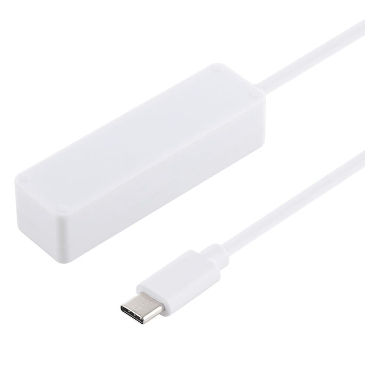 2 in 1 TF / SD Card Reader + 3 x USB 3.0 Ports to USB-C / Type-C HUB Converter, Cable Length: 26cm (White)