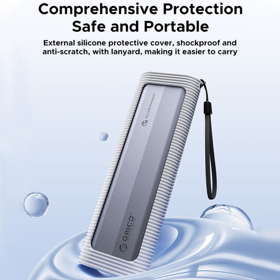 ORICO AXM2-G2-GY-BP M.2 NVMe SSD Enclosure with Silicone Protective Case & Type-C Cable